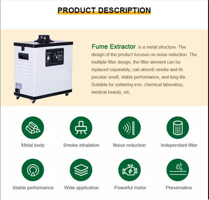 Fumego Nail Salon เครื่องฟอกอากาศ 110V เครื่องกำจัดฝุ่นเล็บ
