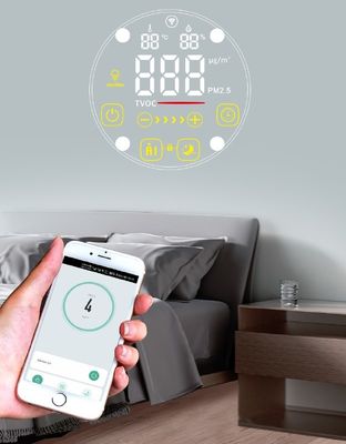 280M3/H เครื่องฟอกอากาศติดผนังพร้อมเซ็นเซอร์ PM2.5