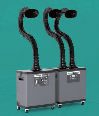 200 W Laser Soldering Fume Extractor 55 DB พร้อมท่อดูด 2 ท่อ